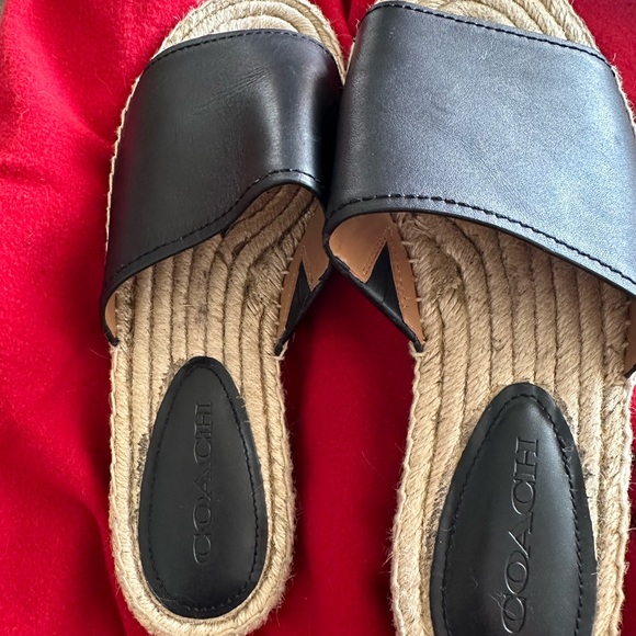 Beautiful brand new coach espadrille slides - Picture 4 of 5